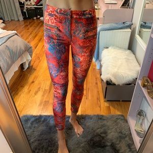Free people pattern corduroy pants.